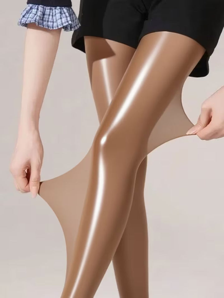 Bekah – Hochglänzende Stretch Strumpfhose Mit Fußteil