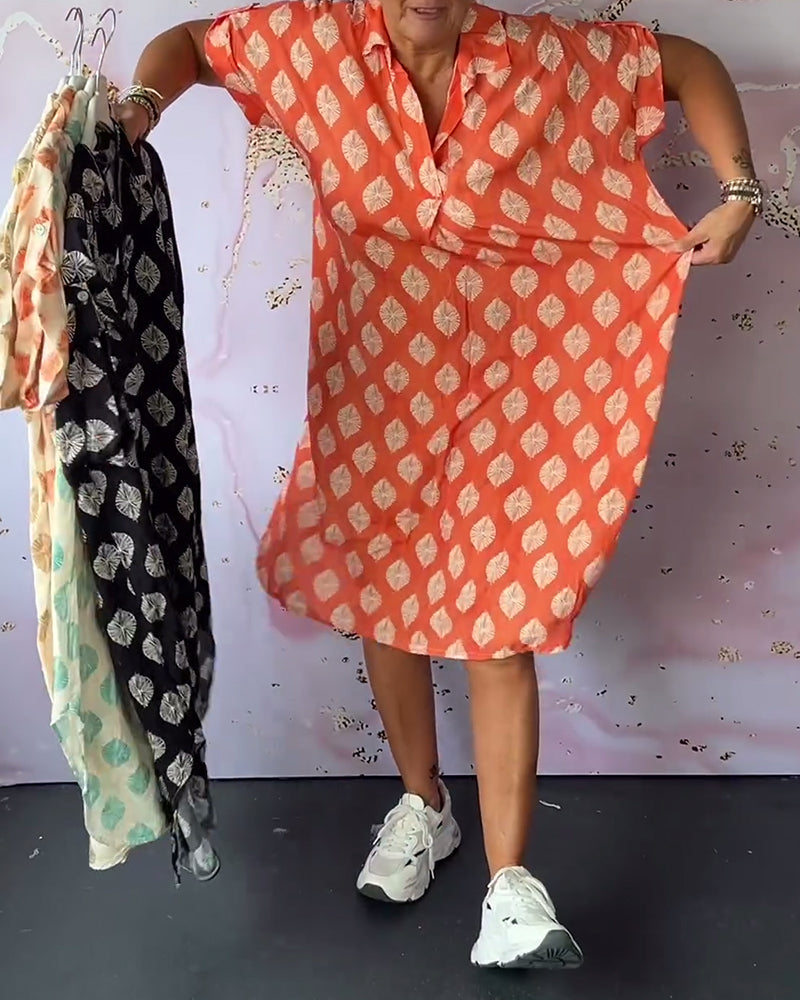 Dini - Stilvolles Kleid Mit V Ausschnitt