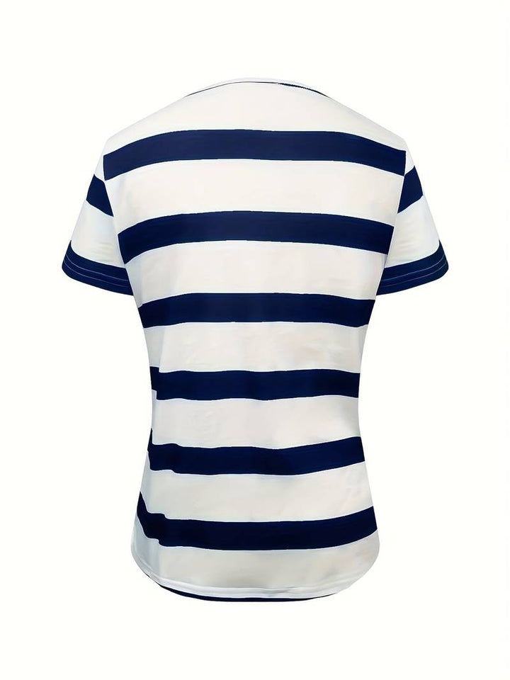 Kiley - Elegantes Gestreiftes T-shirt MIT Kurzen Ärmeln