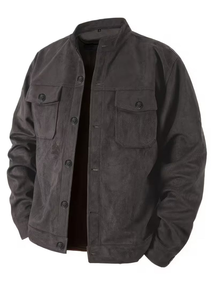 Jelil – Wildleder Jacke Mit Zwei Vordertaschen