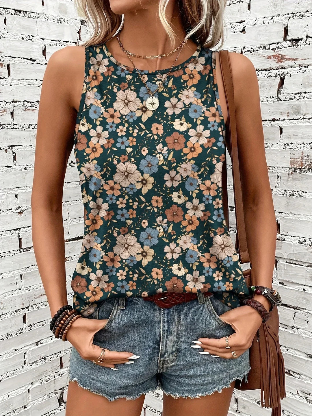 Lilou – Lässiges Sommer Top Mit Blumen Drucken