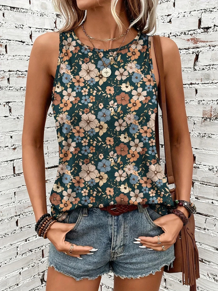 Lilou – Lässiges Sommer Top Mit Blumen Drucken
