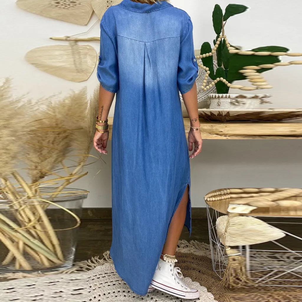 Korinna - Maxikleid Mit V-Ausschnitt