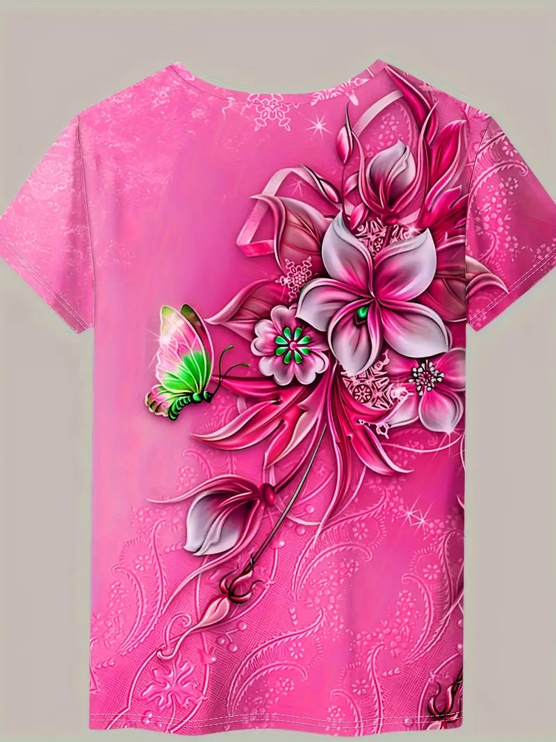 Carlisa™ - T-Shirt mit Blumendruck