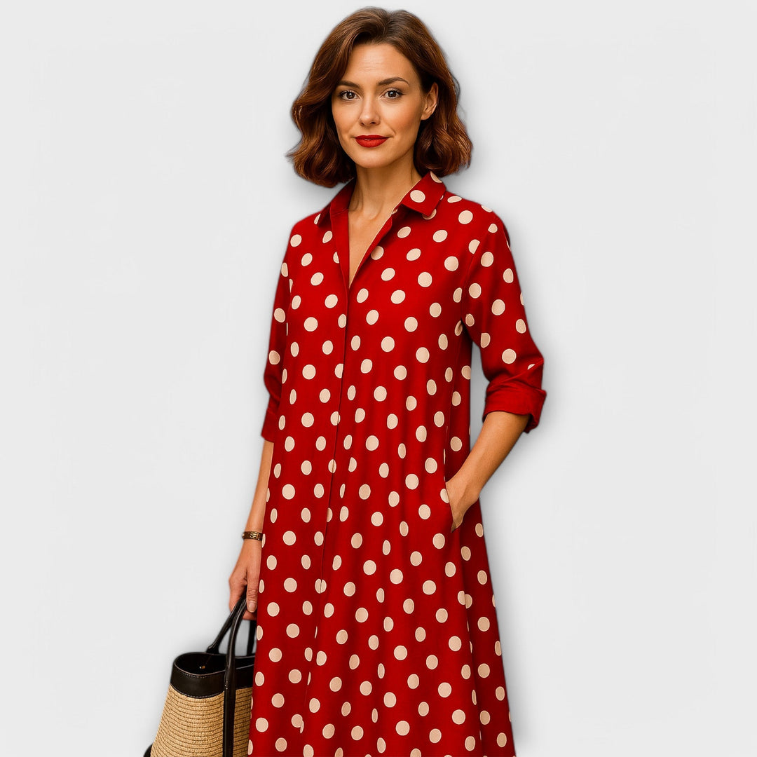 Giolanta - Modernes Hemdkleid Mit V-Ausschnitt