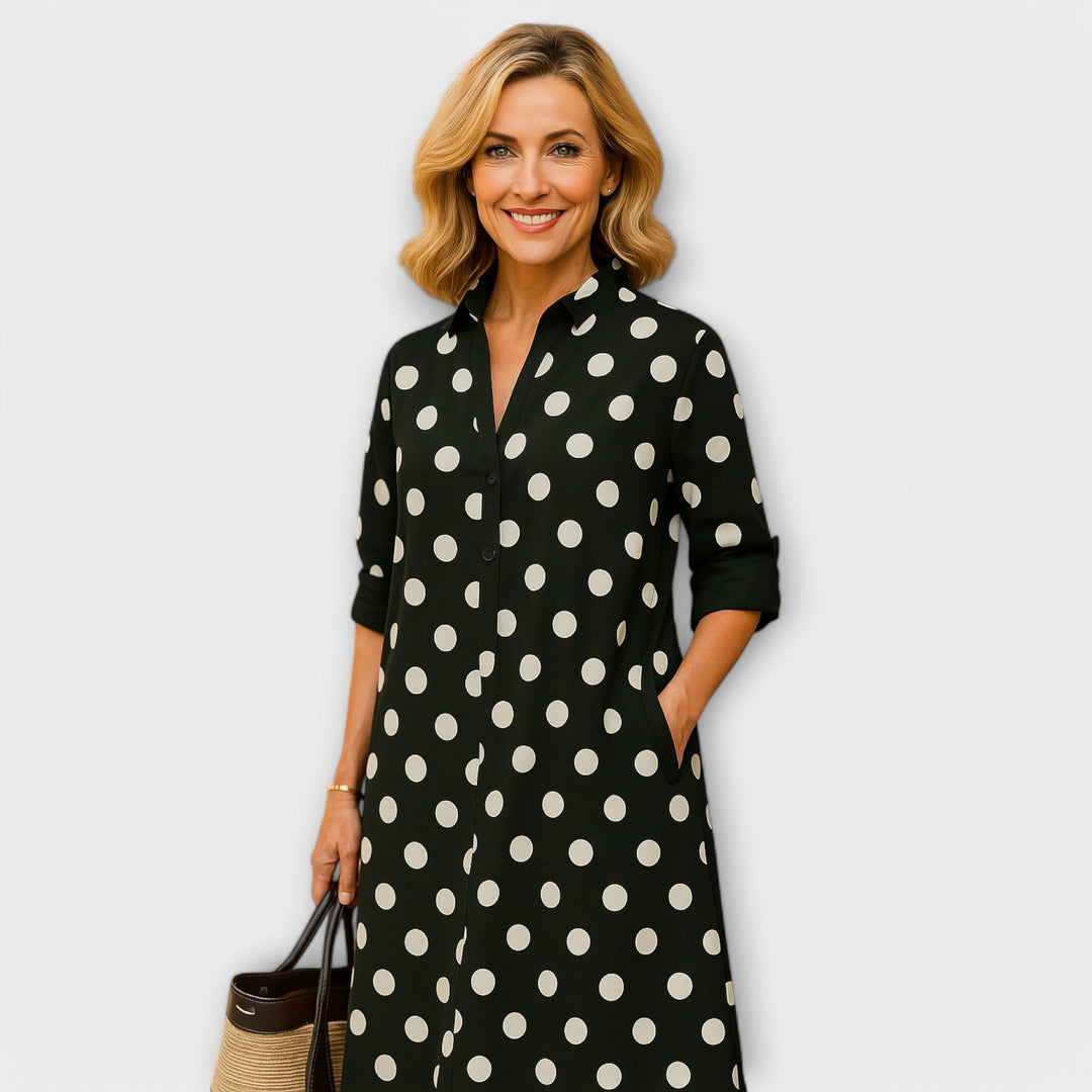 Giolanta - Modernes Hemdkleid Mit V-Ausschnitt