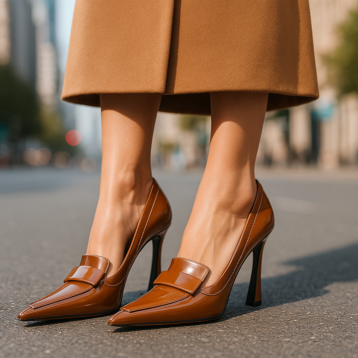 Nishadi – Bequeme Leder Pumps Mit Hohem Absatz
