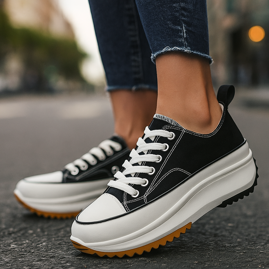 Jianna – Lässige Schnür Turnschuh