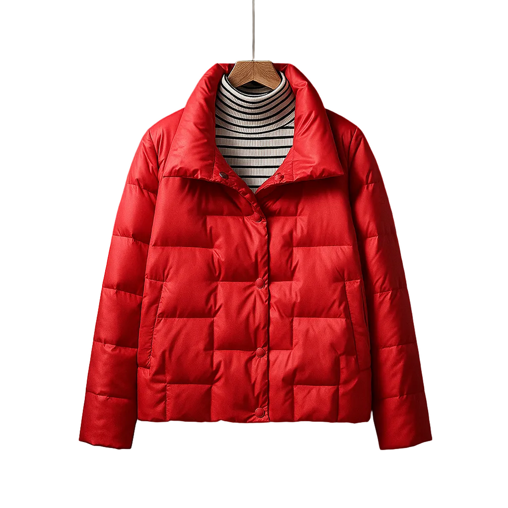 Hannelise – Langärmelige Puffer Jacke
