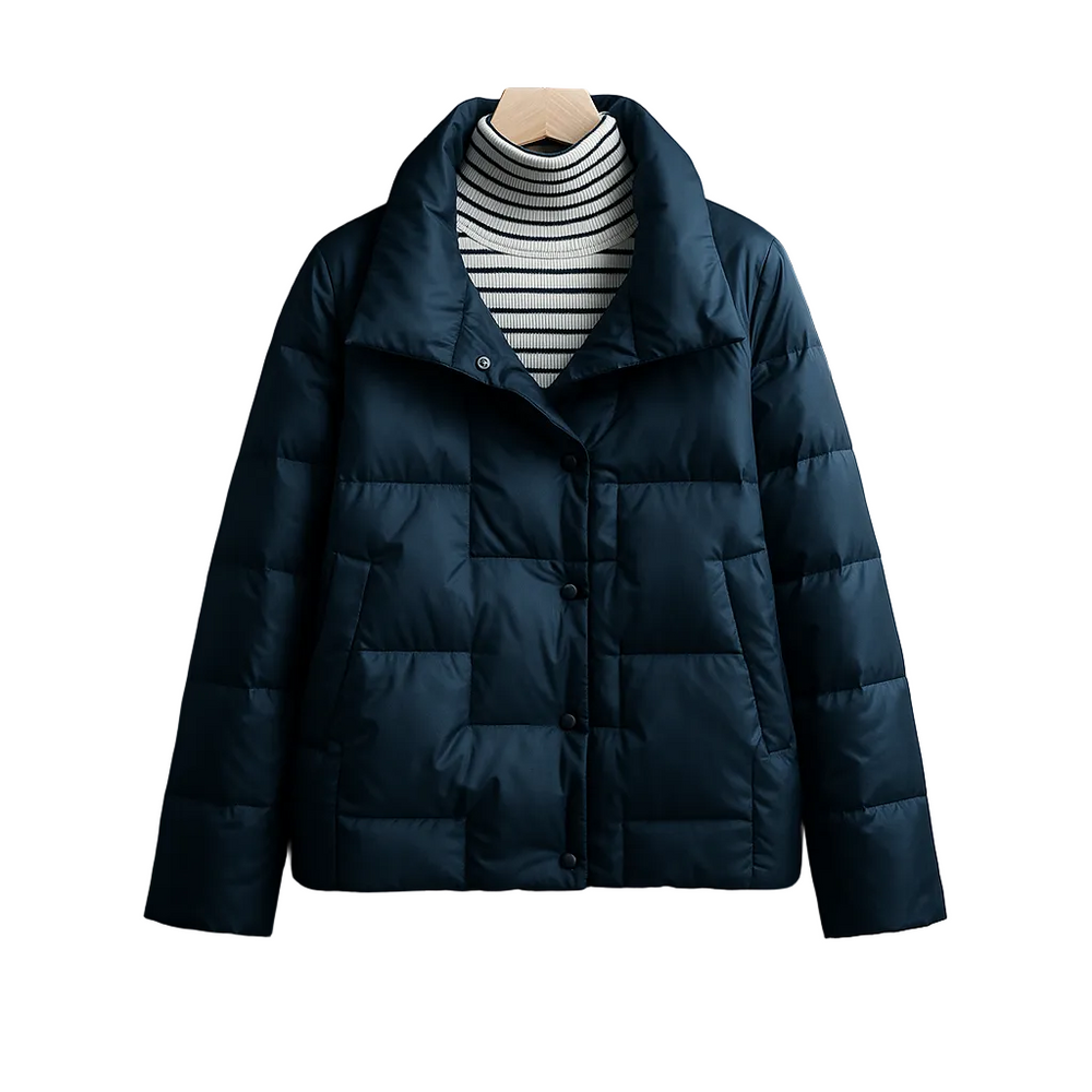Hannelise – Langärmelige Puffer Jacke