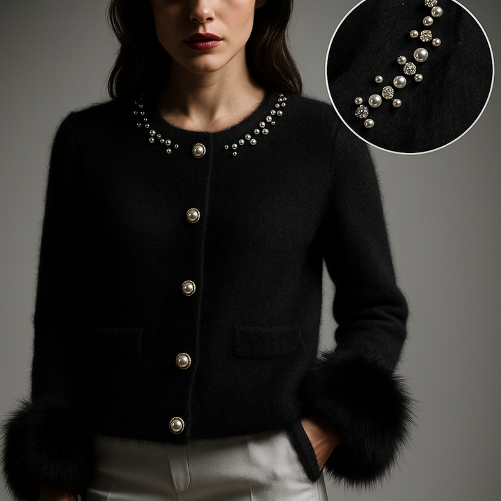 Enisa – Stilvoller Kaschmir Strickjacke