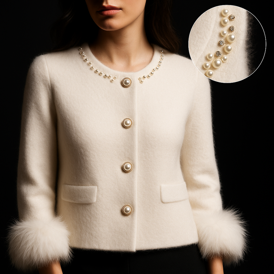Enisa – Stilvoller Kaschmir Strickjacke