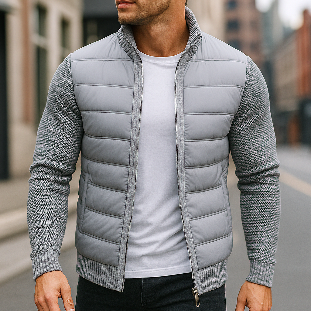Karren – Gesteppte Jacke Mit Strickärmeln