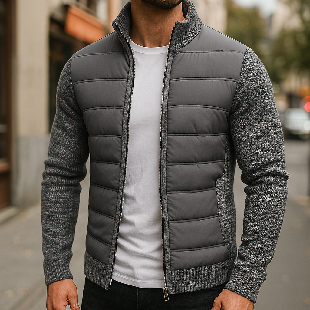 Karren – Gesteppte Jacke Mit Strickärmeln