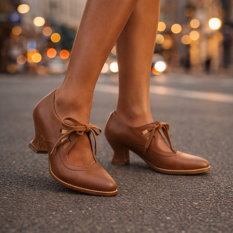 Anasty – Pumps Mit Schnürung Und Mittlerem Absatz