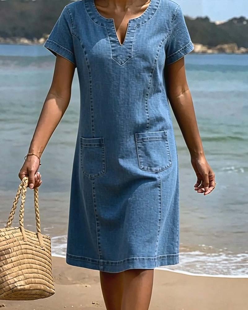 Kailee - Kurzarmkleid mit Taschen