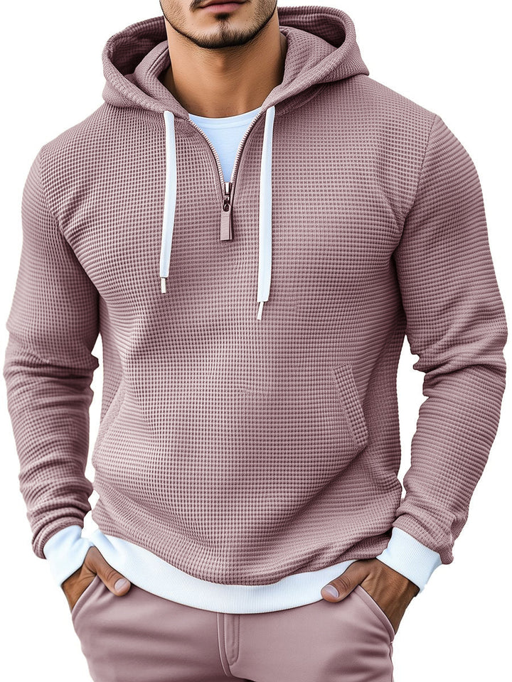 Valtin – Stilvoller Waffel Langarm Kapuzenpullover