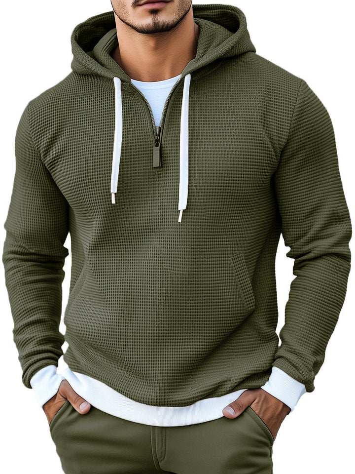 Valtin – Stilvoller Waffel Langarm Kapuzenpullover