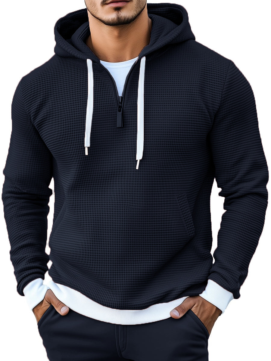 Valtin – Stilvoller Waffel Langarm Kapuzenpullover