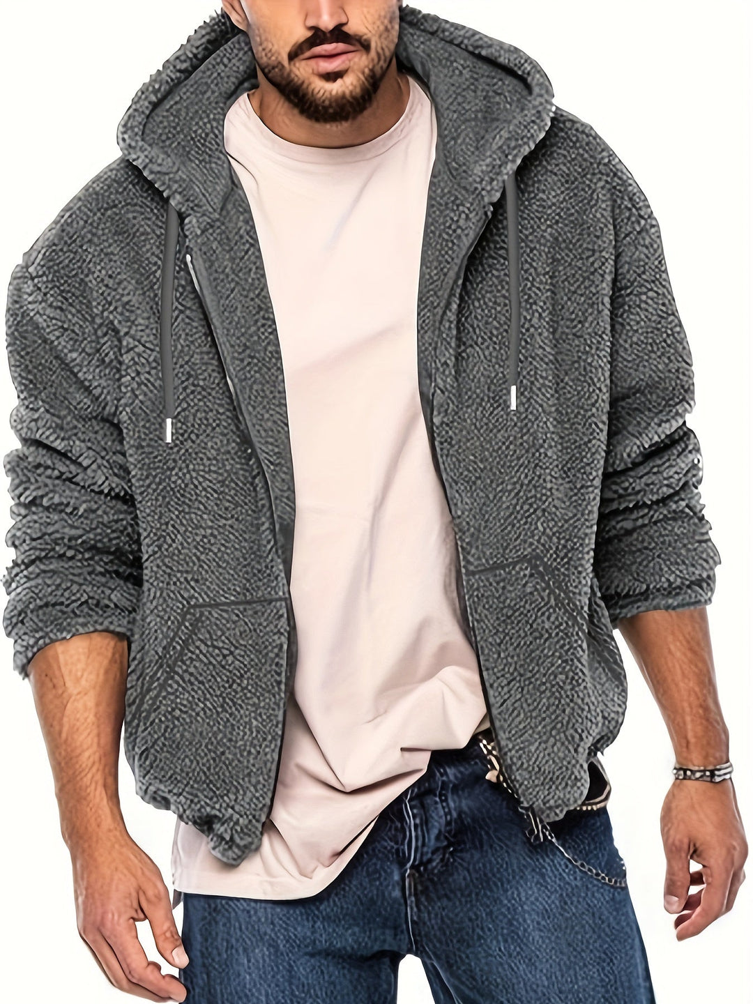 Hessel – Langarm Kapuzenpullover Mit Reißverschluss