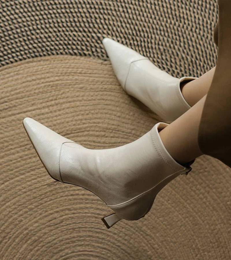 Lielah – Lederstiefelette Mit Reißverschluss