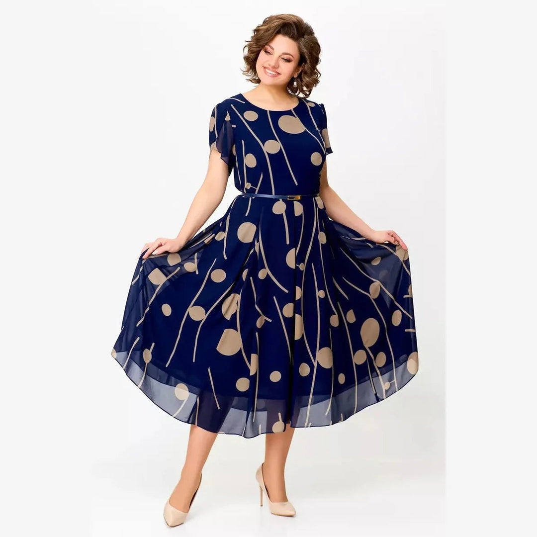 Nazeli – Midikleid Aus Chiffon Mit Polka-Dot-Muster
