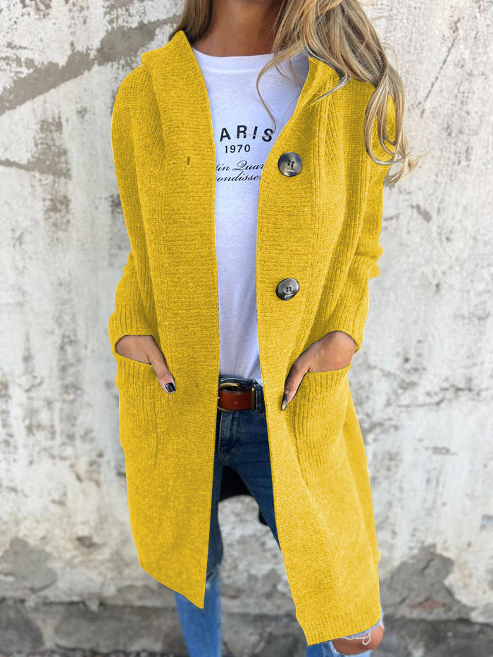 Kaitlin - Elegante Lange Gestrickt Strickjacke