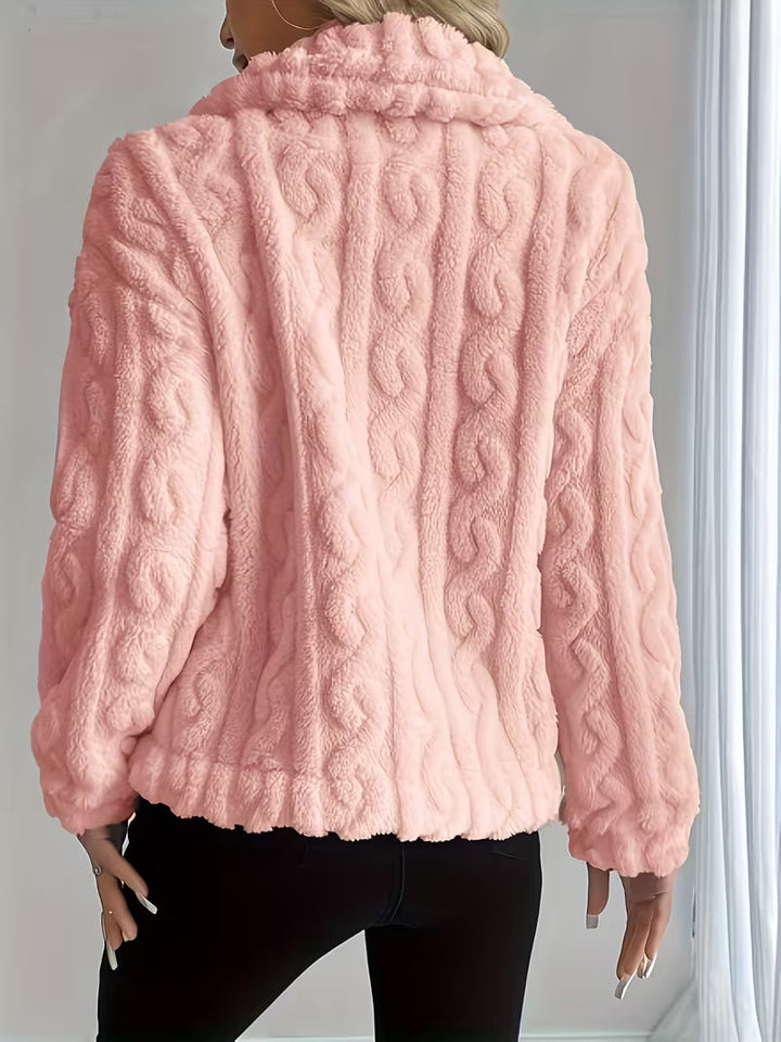 Losina – Teddyjacke MIT Zopfmuster Und Flauschigem Futter