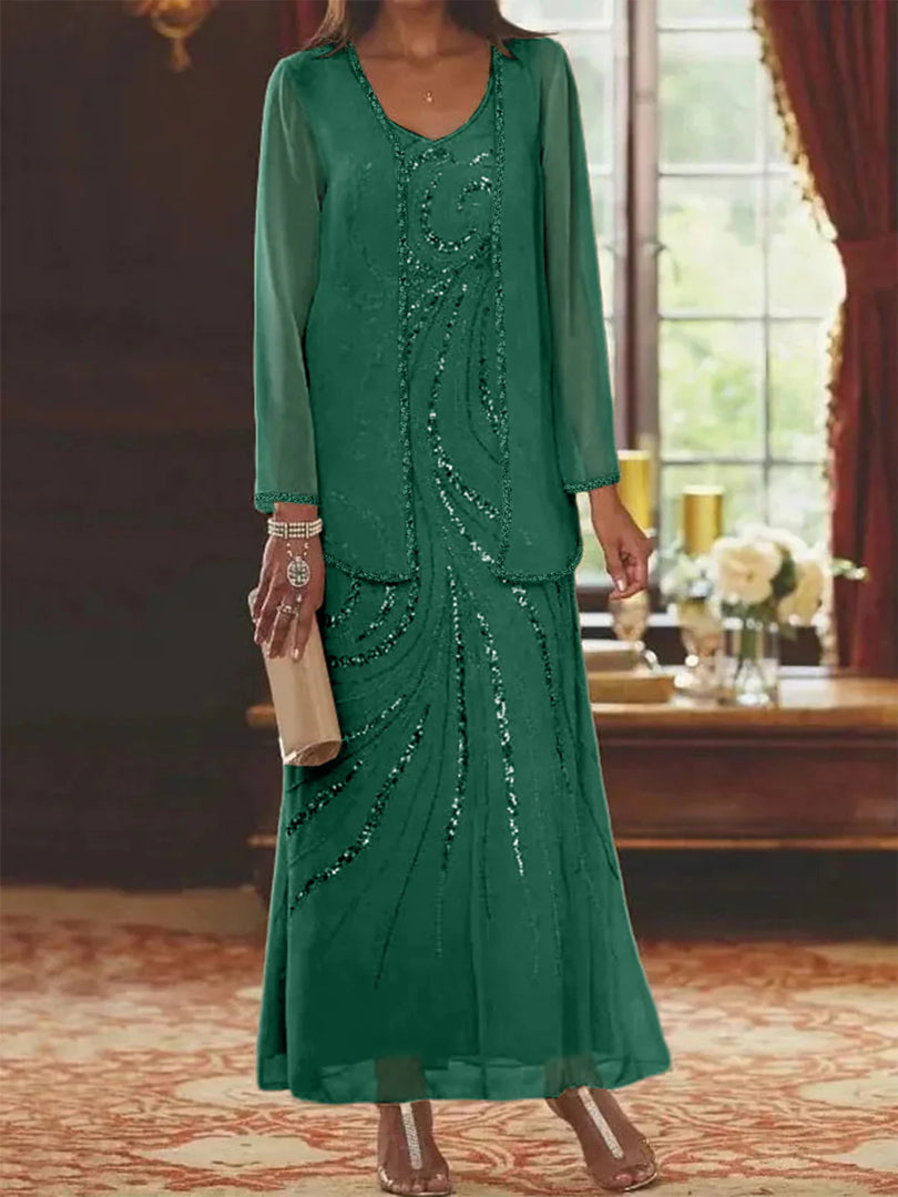 Jungmin - Chiffon Kleid Set