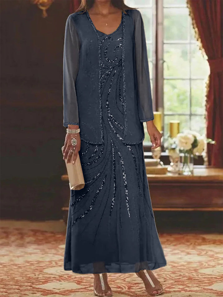 Jungmin - Chiffon Kleid Set