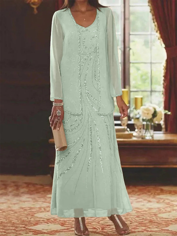 Jungmin - Chiffon Kleid Set