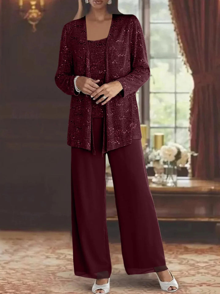 Gimena – Set Aus Glitzer-strickjacke Und Hose