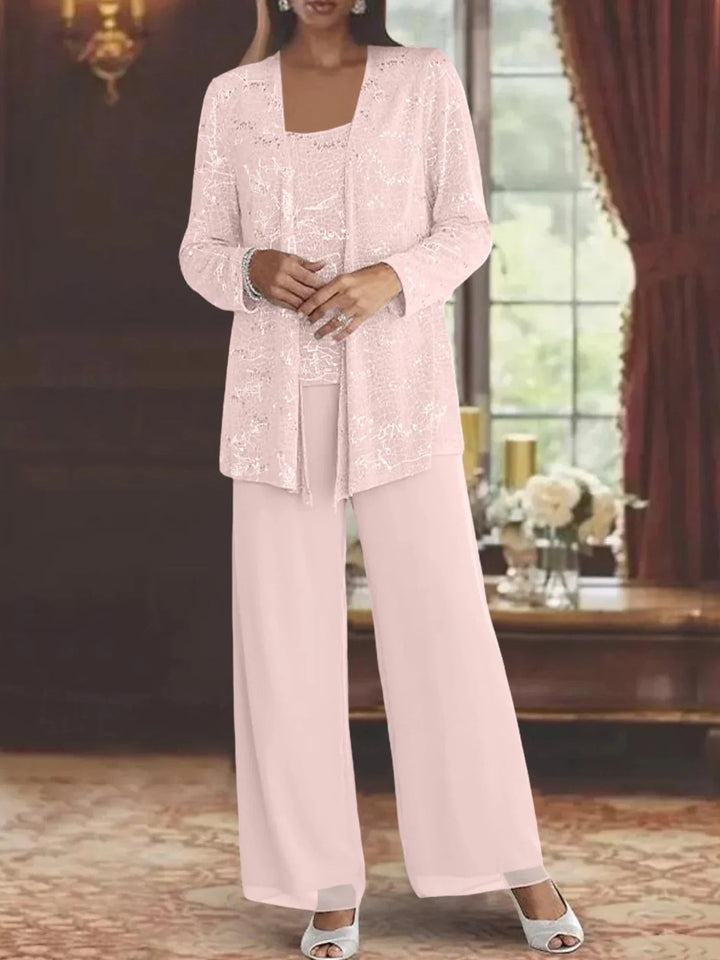 Gimena – Set Aus Glitzer-strickjacke Und Hose