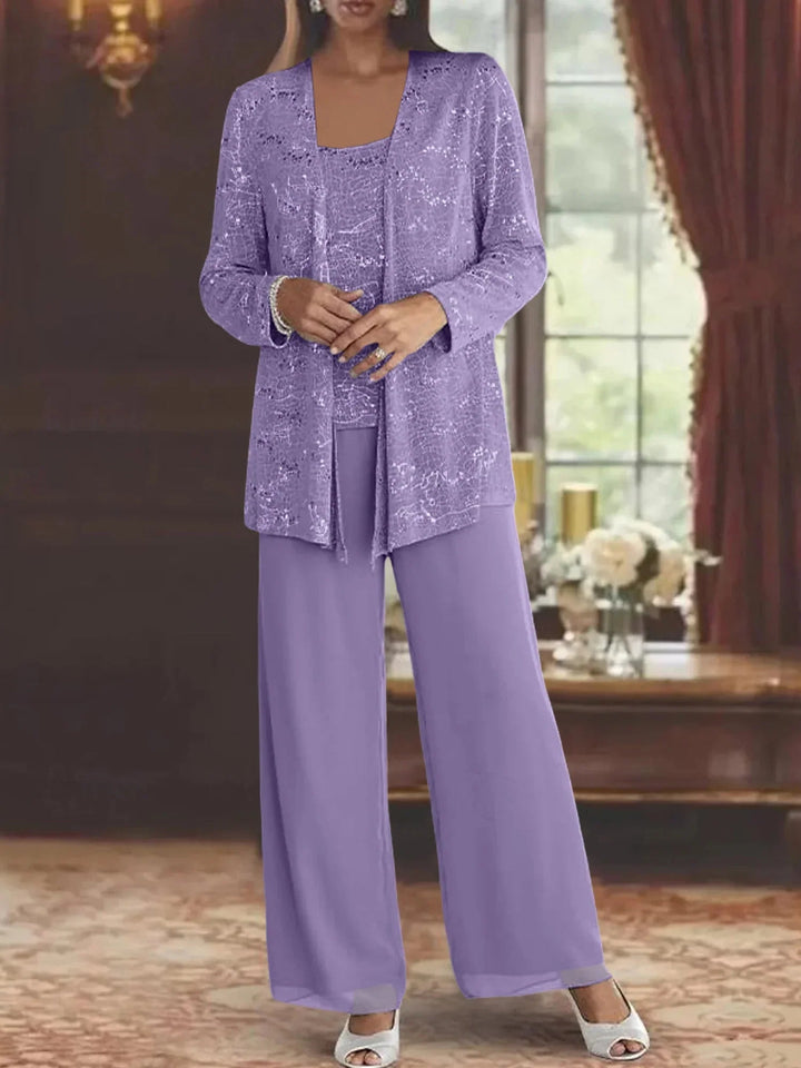 Gimena – Set Aus Glitzer-strickjacke Und Hose