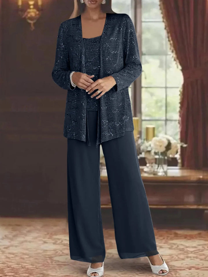 Gimena – Set Aus Glitzer-strickjacke Und Hose