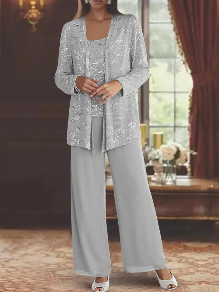 Gimena – Set Aus Glitzer-strickjacke Und Hose