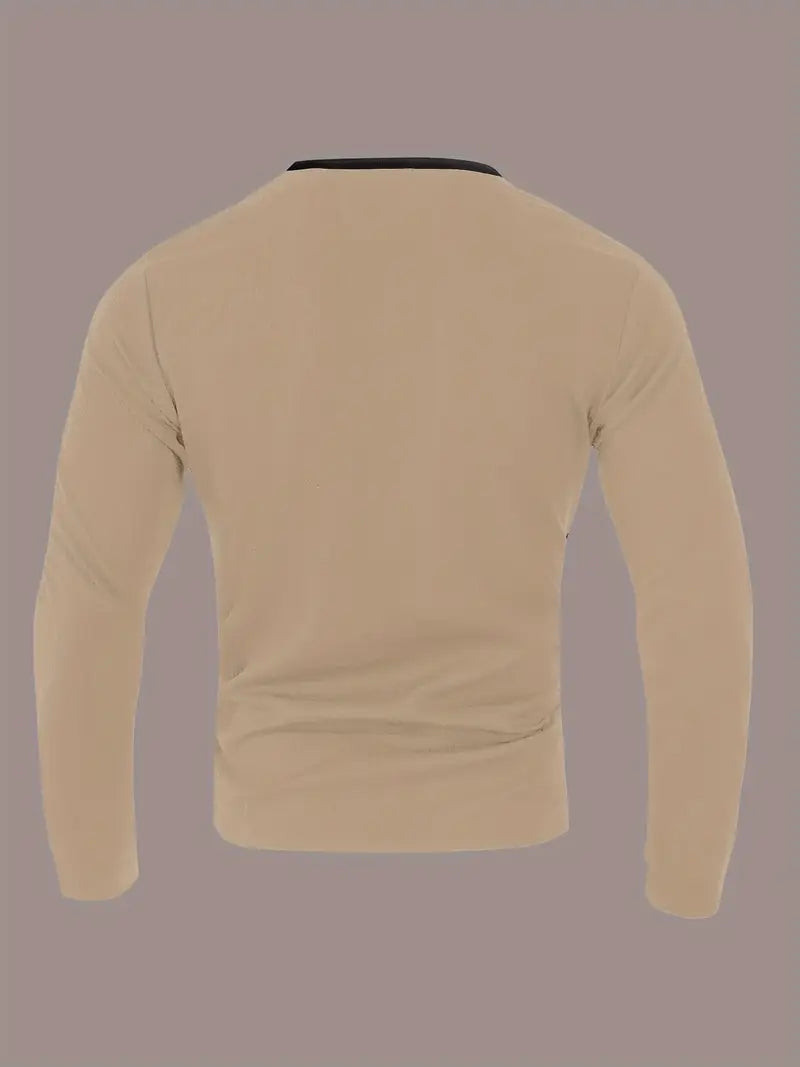 Kyran – Langärmliges Henley Hemd Mit Waffelmuster