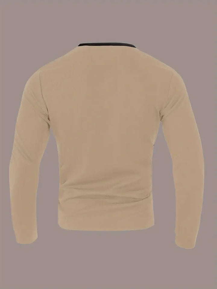 Kyran – Langärmliges Henley Hemd Mit Waffelmuster