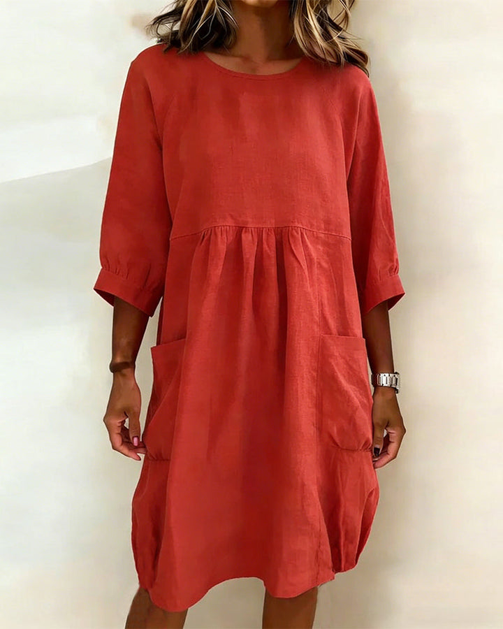 Maleesha - Stilvolles Kleid Mit Weiten Ärmeln