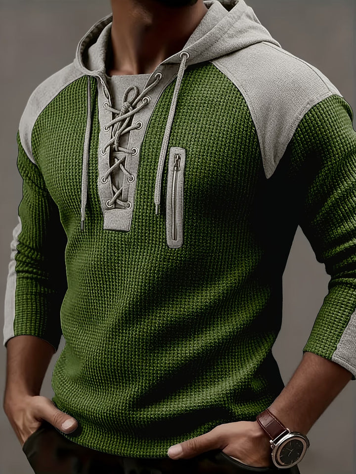 Freddie – Strukturierter Gerippter Pullover Mit Kapuze