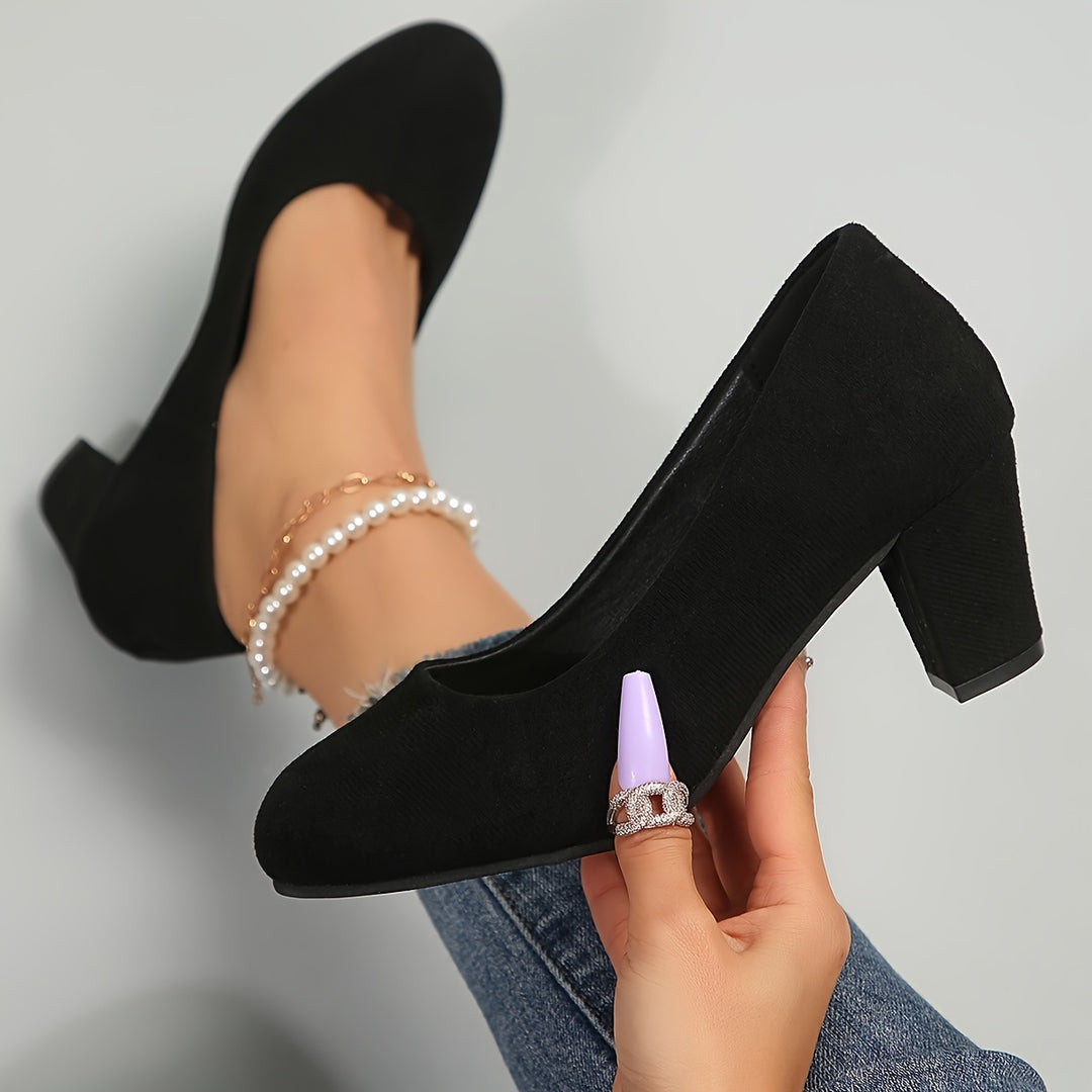 Kirstten – Pumps Aus Wildleder Mit Blockabsatz