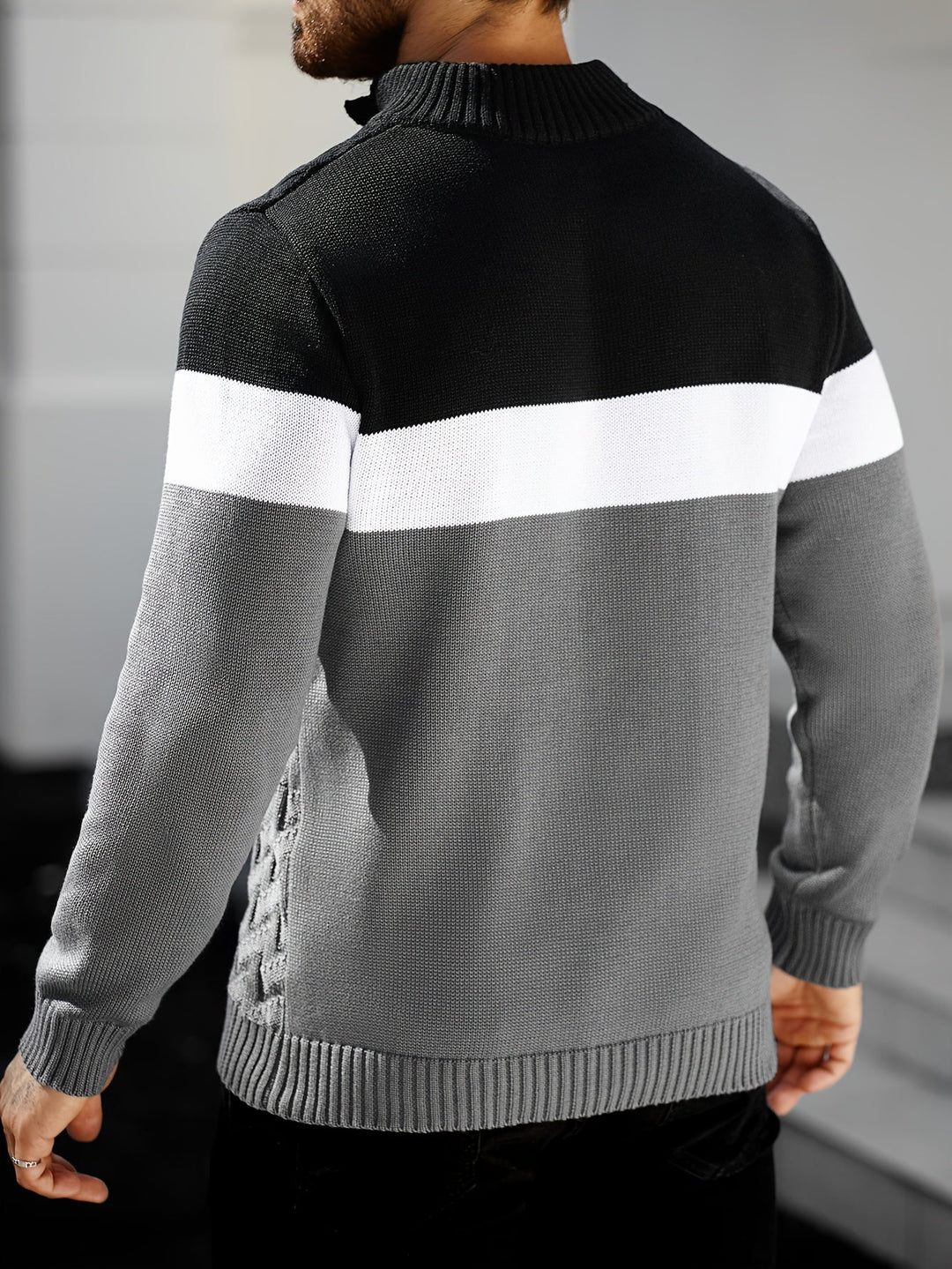 Lilfad - Casual Stand Collar Knitted Sweater