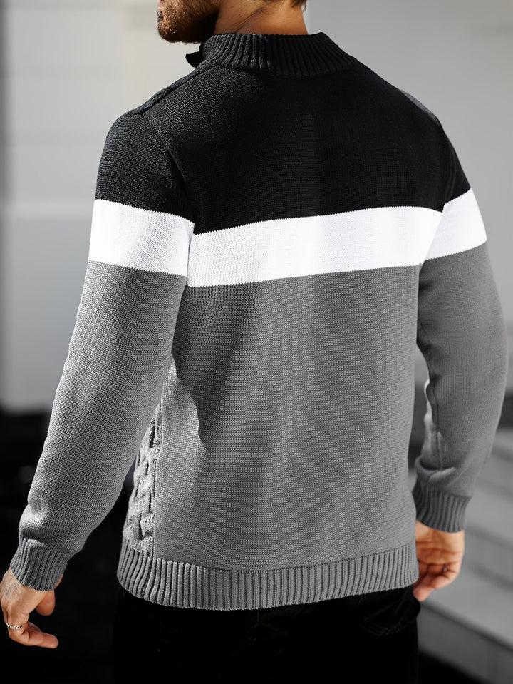 Lilfad - Casual Stand Collar Knitted Sweater