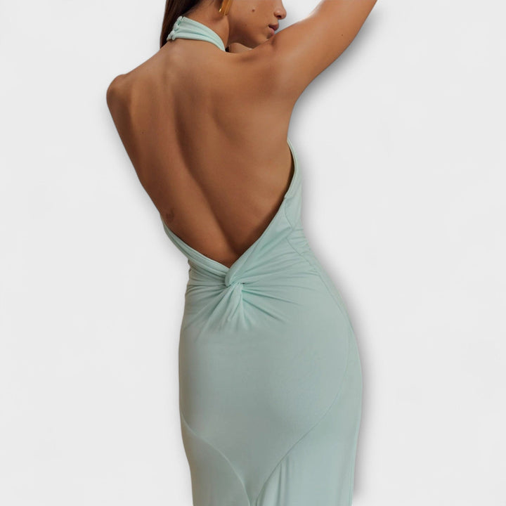 Meriam – Slinky Maxikleid mit Neckholder