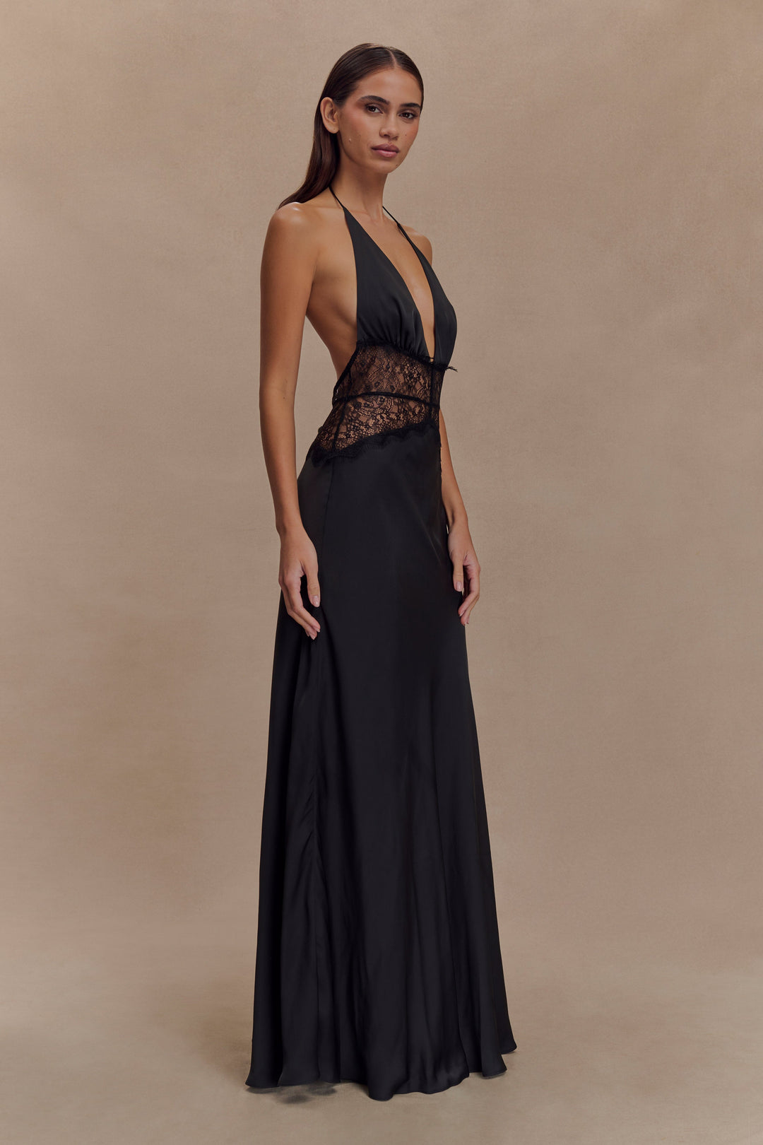 Mayreen – Luxuriöses Kleid Aus Spitze Und Satin