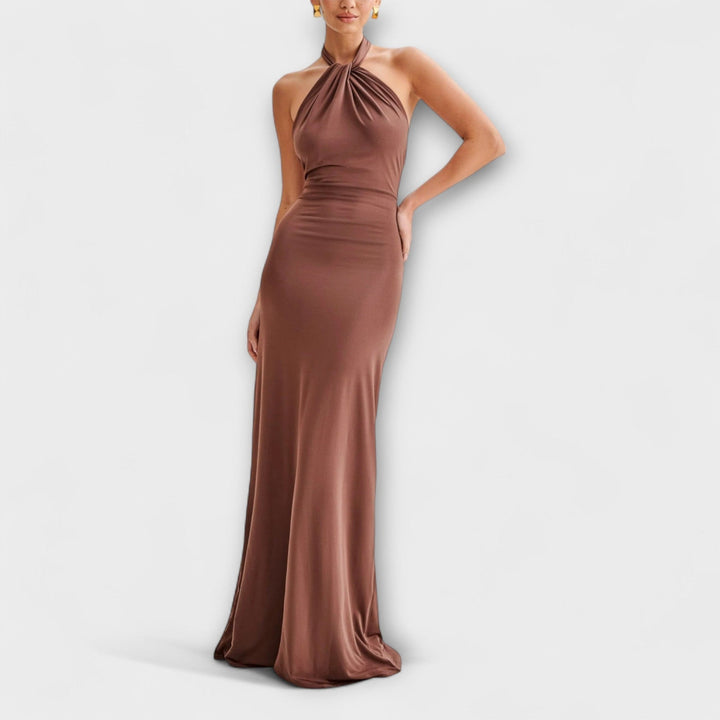Meriam – Slinky Maxikleid mit Neckholder