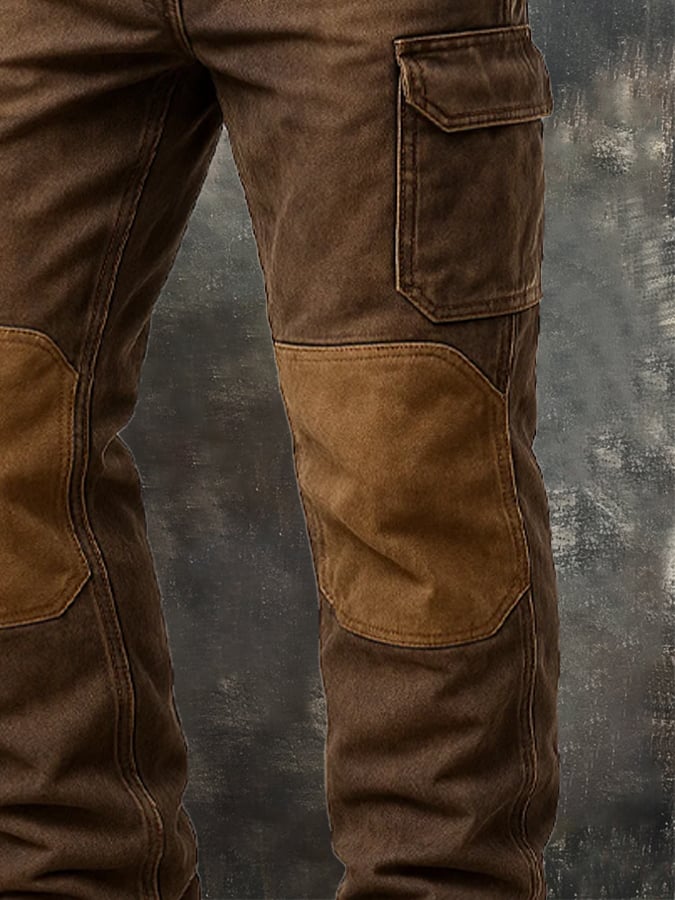 Zakary – Vintage Im Freien Kniehose Im Gebraucht-Schau Mit Abenteuer Nähten