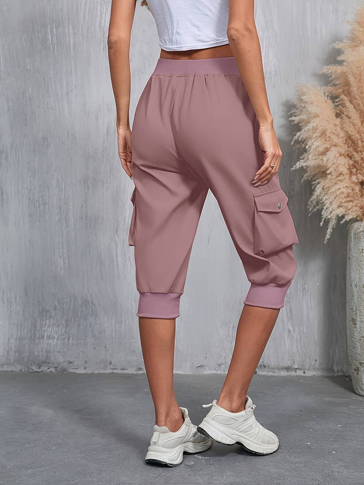Kirabo - Sommer Cargohose Mit Mehreren Taschen Und Geripptem Gummibund