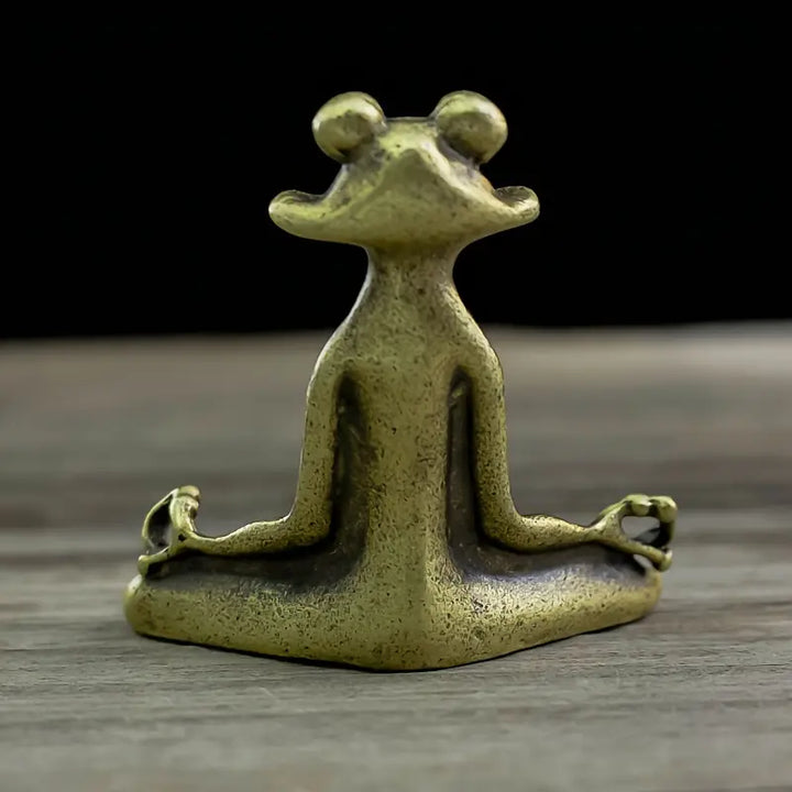 Meditoad – Eleganter Metall Frosch Räucherstäbchen Halter