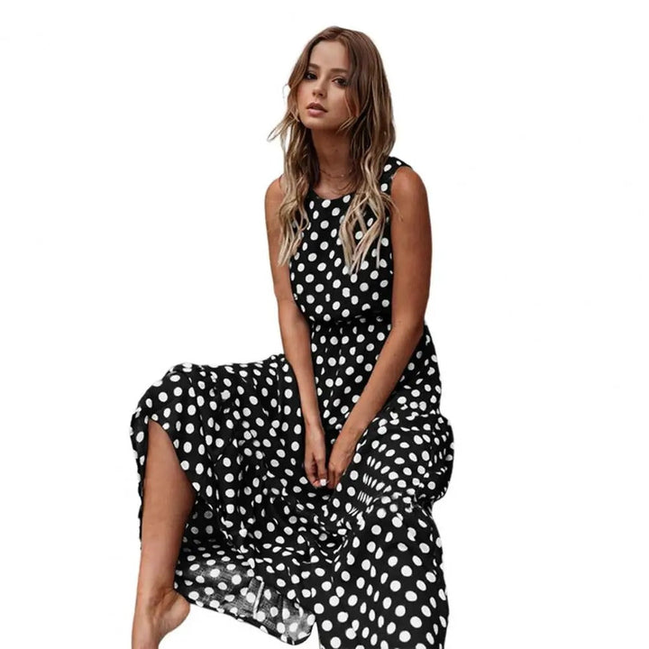 Laressa - Boho Polka Punkt Midikleid